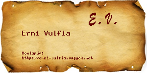 Erni Vulfia névjegykártya